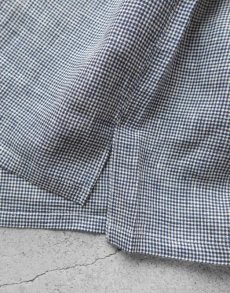 画像7: Riprap "OPEN COLLAR S/S SHIRT" -LINEN GINGHAM CHECK-　color WHITE/BLUE (7)