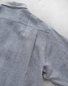 画像6: Riprap "OPEN COLLAR S/S SHIRT" -LINEN GINGHAM CHECK-　color WHITE/BLUE (6)