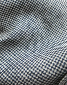 画像3: Riprap "OPEN COLLAR S/S SHIRT" -LINEN GINGHAM CHECK-　color WHITE/BLUE (3)