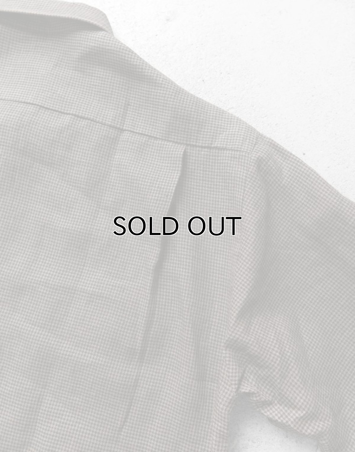 画像5: Riprap "OPEN COLLAR S/S SHIRT" -LINEN GINGHAM CHECK-　color GREY/BLACK (5)