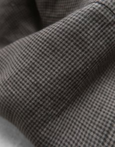 画像3: Riprap "OPEN COLLAR S/S SHIRT" -LINEN GINGHAM CHECK-　color GREY/BLACK (3)