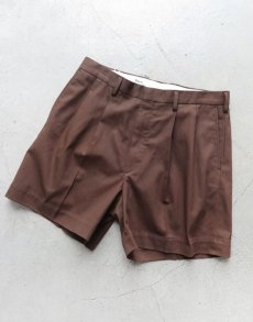 画像3: Riprap "WIDE SHORT SLACKS" -HIGH-TWISTED TWILL-　color BROWN (3)