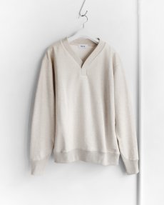 画像1: Riprap "Y NECK SWEAT SHIRT" -COTTON FLEECE LINED-　color OATMEAL (1)