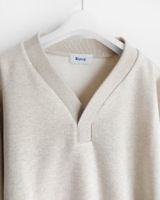 画像3: Riprap "Y NECK SWEAT SHIRT" -COTTON FLEECE LINED-　color OATMEAL (3)