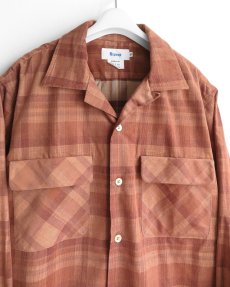 画像3: Riprap "OPEN COLLAR SHIRT" -21W PLAID CORDS-　color BRICK (3)