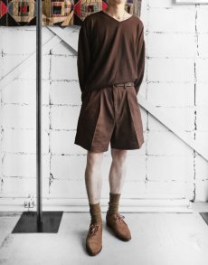 画像7: Riprap "WIDE SHORT SLACKS" -HIGH-TWISTED TWILL-　color BROWN (7)