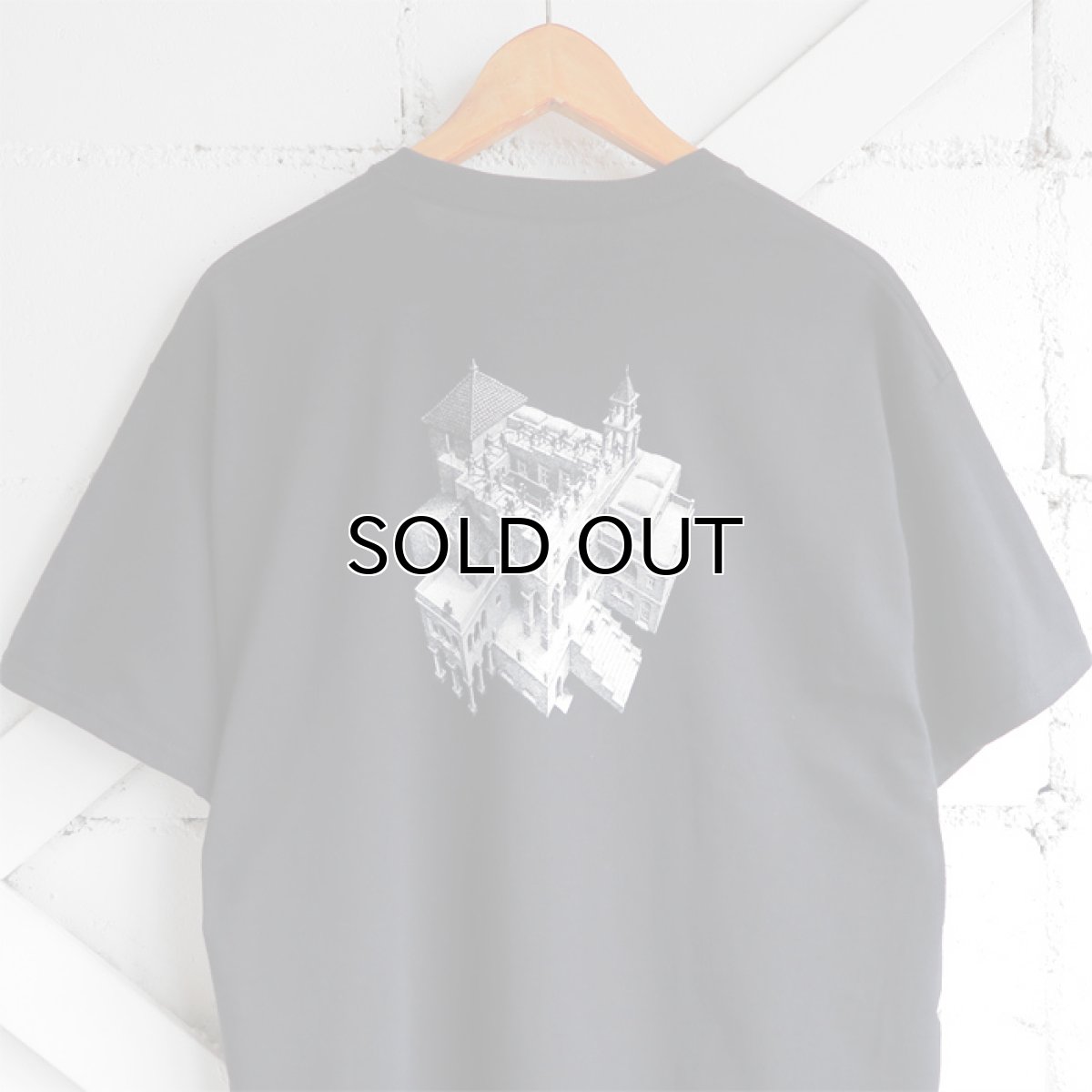 画像10: NEW "M.C. ESCHER" Multi Print T-Shirts　color : WHITE, BLACK　size M, L, XL (10)