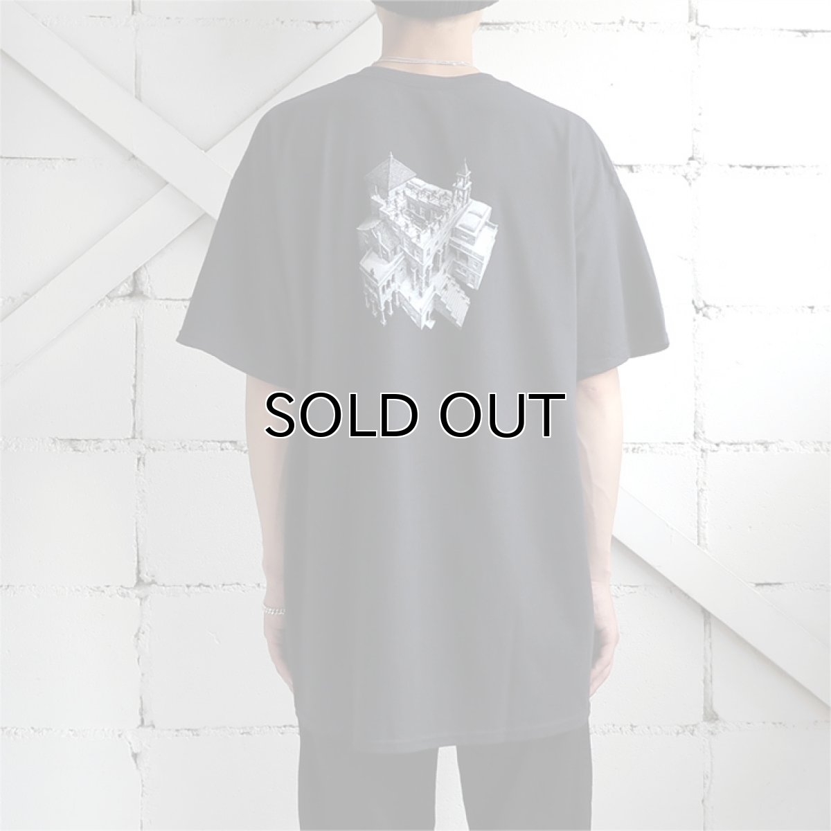 画像13: NEW "M.C. ESCHER" Multi Print T-Shirts　color : WHITE, BLACK　size M, L, XL (13)