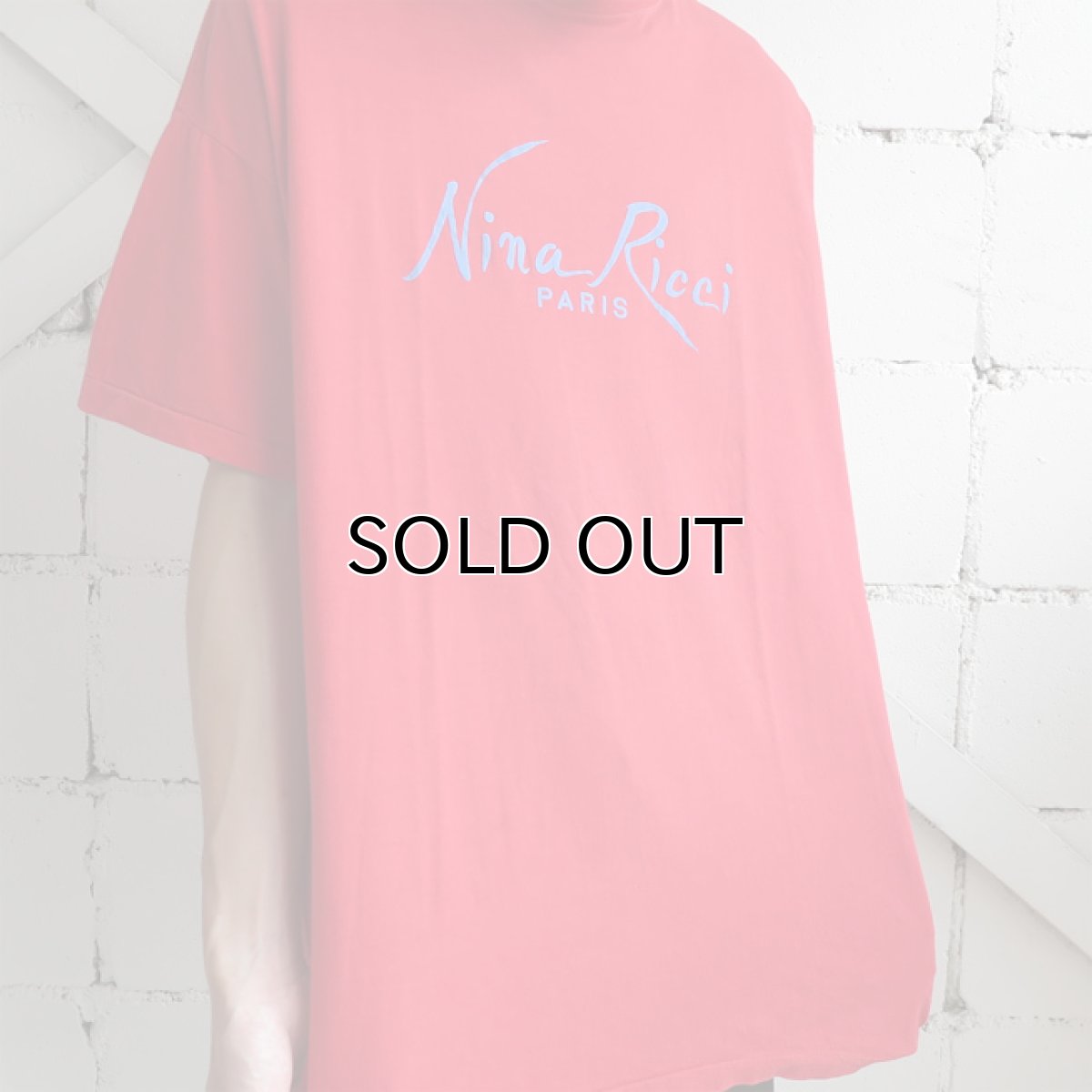 画像6: ~1990's "Nina Ricci" Flock Print T-Shirt　RED　size XL (6)