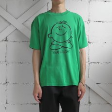 画像4: 1990's "YEAH-RIGHT" Print T-Shirt　GREEN　size M-L (4)