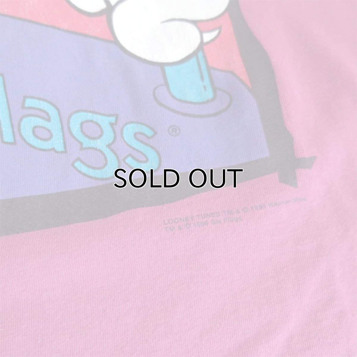画像6: 1990's SIX FLAGS "LOONEY TUNES" Print Tank Top PINK size M-L (6)