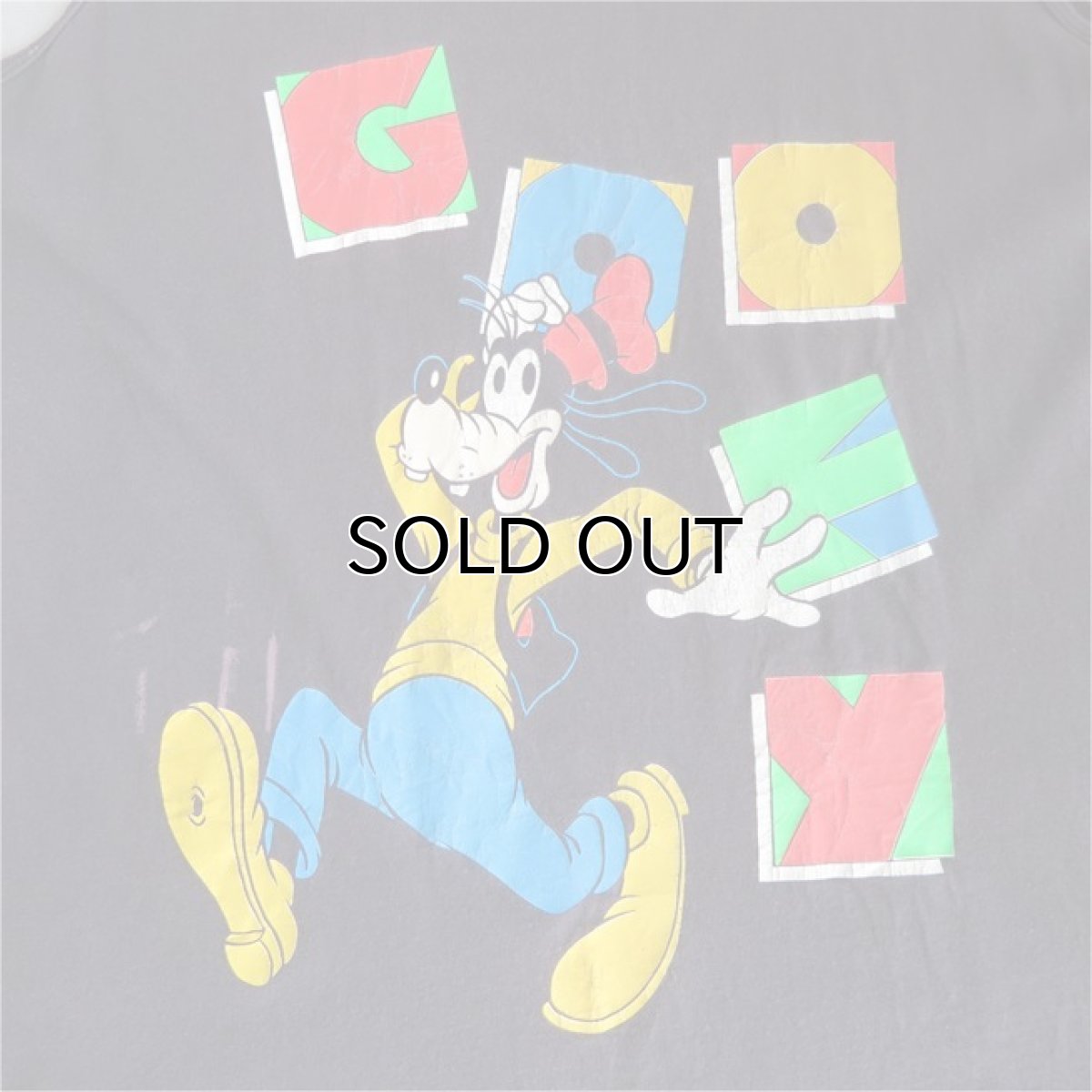 画像2: 1980's DISNEY "GOOFY" Print Tank Top　BLACK　size XL (2)