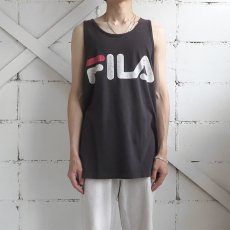 画像2: 1990's "FILA" Logo Print Tank Top　BLACK　size L (2)