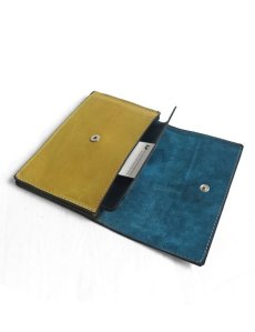 画像6: "JUTTA NEUMANN" WAITER'S WALLET  -MEDIUM SIZE-　color MUSTARD / TURQUOISE (6)