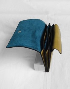 画像7: "JUTTA NEUMANN" WAITER'S WALLET  -MEDIUM SIZE-　color MUSTARD / TURQUOISE (7)
