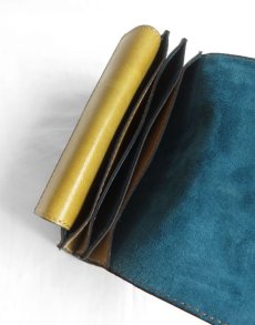 画像8: "JUTTA NEUMANN" WAITER'S WALLET  -MEDIUM SIZE-　color MUSTARD / TURQUOISE (8)
