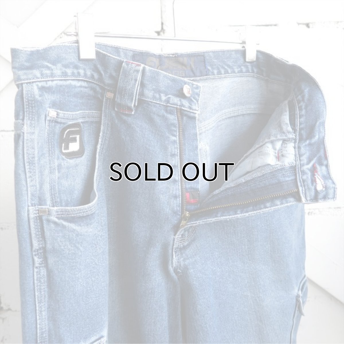 画像6: 1990's "FUBU JEANS" Baggy Fit Denim Cargo Shorts BLUE DENIM size W34INCH (6)