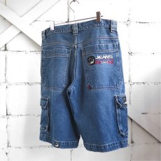 画像2: 1990's "FUBU JEANS" Baggy Fit Denim Cargo Shorts　BLUE DENIM　size W34INCH (2)