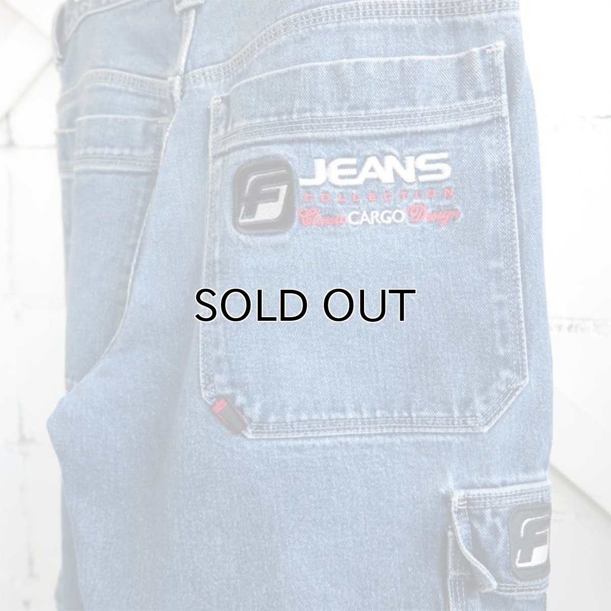 画像7: 1990's "FUBU JEANS" Baggy Fit Denim Cargo Shorts BLUE DENIM size W34INCH (7)