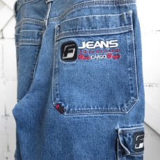 画像7: 1990's "FUBU JEANS" Baggy Fit Denim Cargo Shorts　BLUE DENIM　size W34INCH (7)