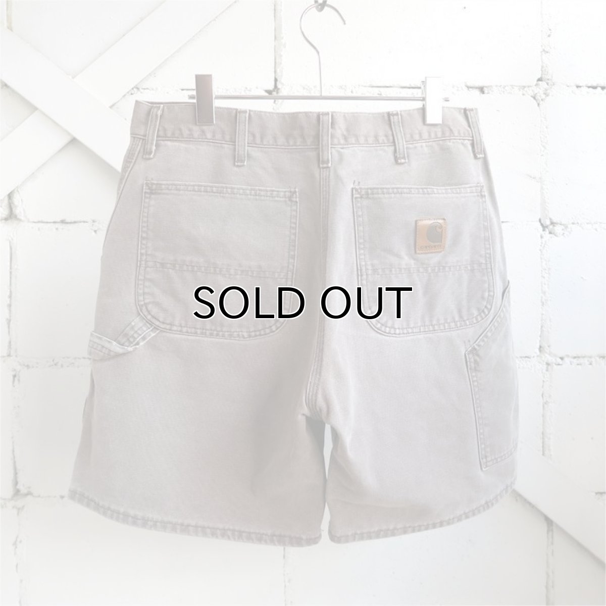 画像2: "Carhartt" Duck Canvas Work Shorts　LIGHT BRWON　size W34INCH (2)