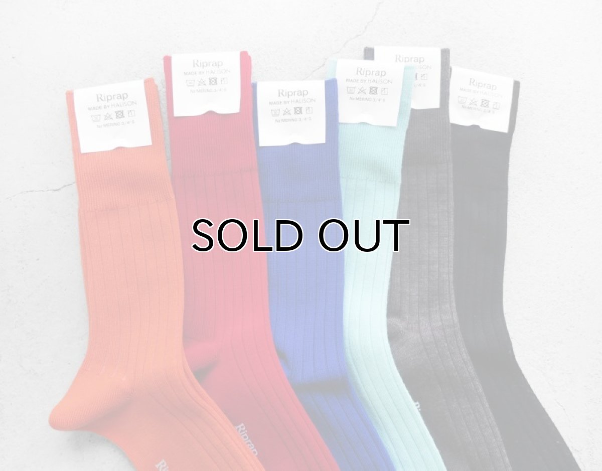 画像2: Riprap "NZ MERINO THREE QUARTER SOCKS" made by HALISON　size MEN'S FREE (25~27cm) (2)