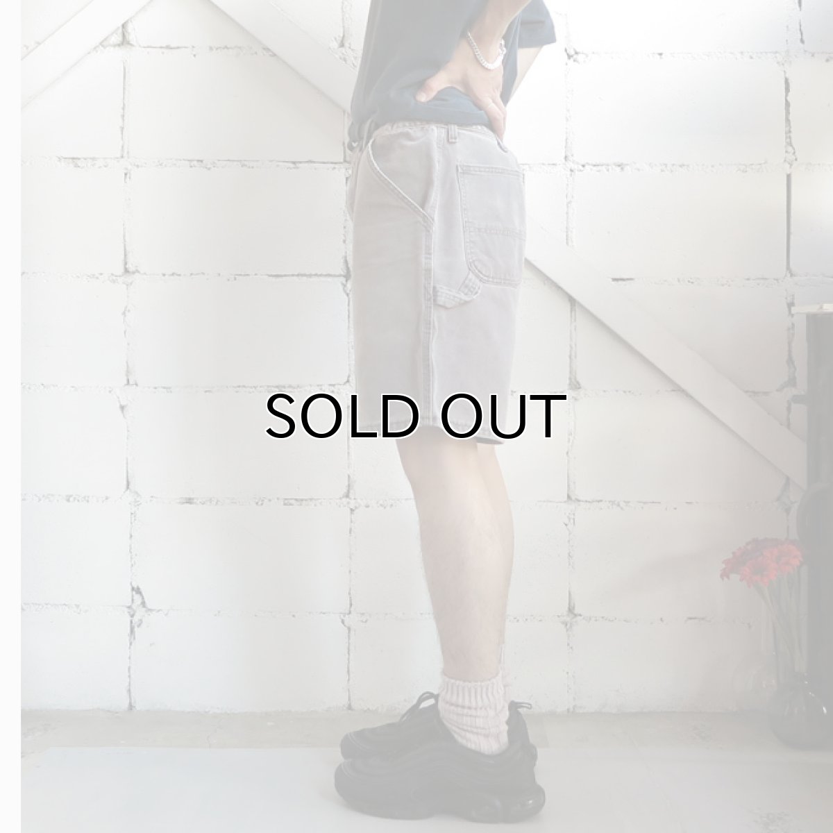 画像4: "Carhartt" Duck Canvas Work Shorts　LIGHT BRWON　size W34INCH (4)