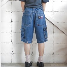 画像5: 1990's "FUBU JEANS" Baggy Fit Denim Cargo Shorts　BLUE DENIM　size W34INCH (5)