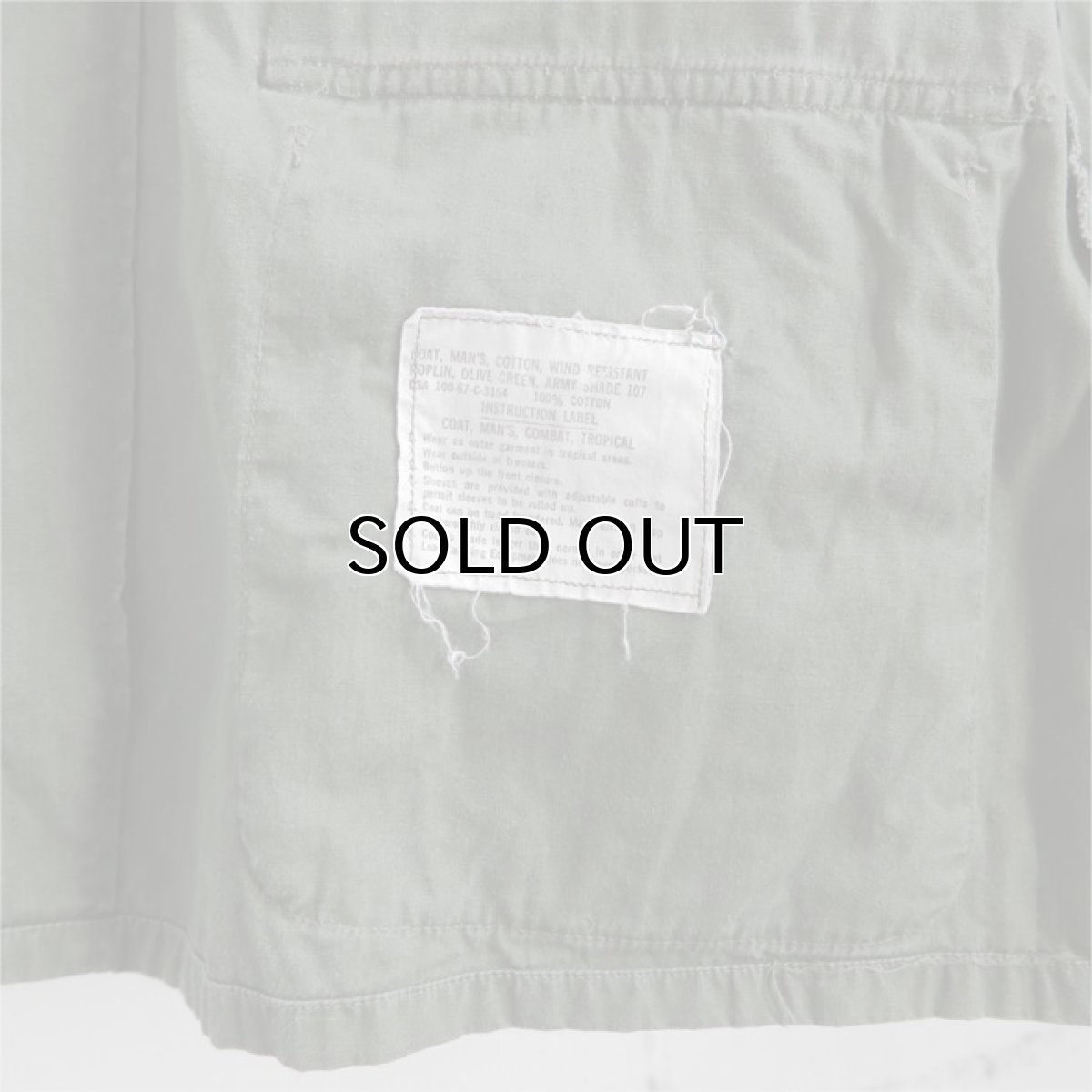 画像8: 1960's "U.S. ARMY"  COTTON POPRIN JUNGLE FATIGUE JACKET size LARGE-REGULAR (8)