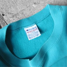 画像2: 1990's Champion "REVERSE WEAVE" Sweat Shirt　Turquoise Blue　size L (2)