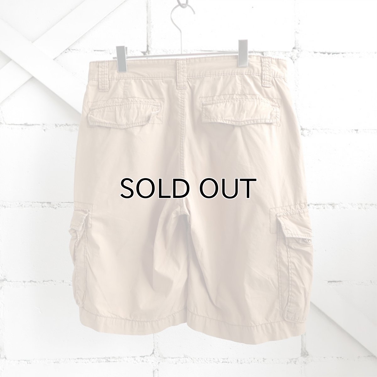 画像2: "POLO JEANS" Cotton Poplin Cargo Shorts　BEIGE　size W34INCH (2)