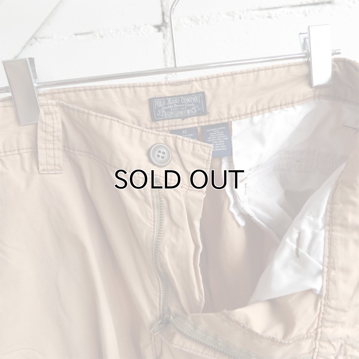 画像6: "POLO JEANS" Cotton Poplin Cargo Shorts　BEIGE　size W34INCH (6)