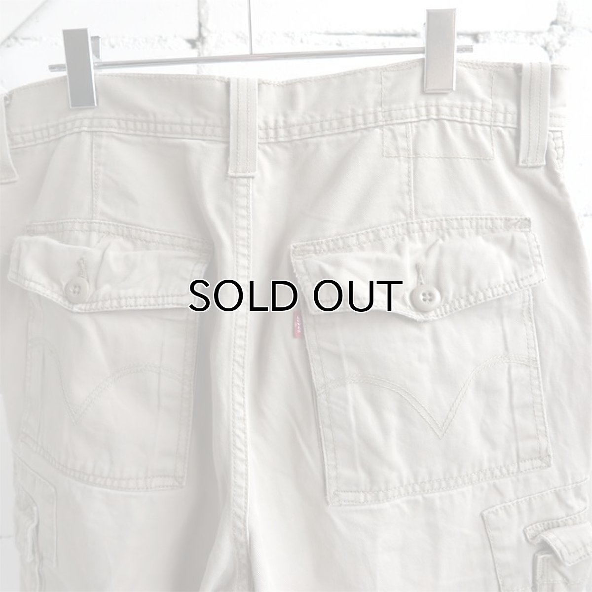 画像7: "Levi's" Chino Cargo Shorts　LIGHT BEIGE　size W35INCH (7)
