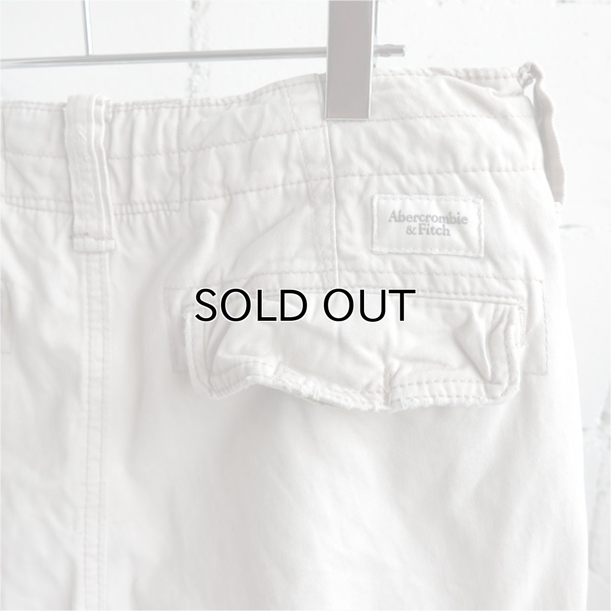 画像7: "Abercrombie & Fitch" Chino Cargo Shorts　IVORY　size W34INCH (7)