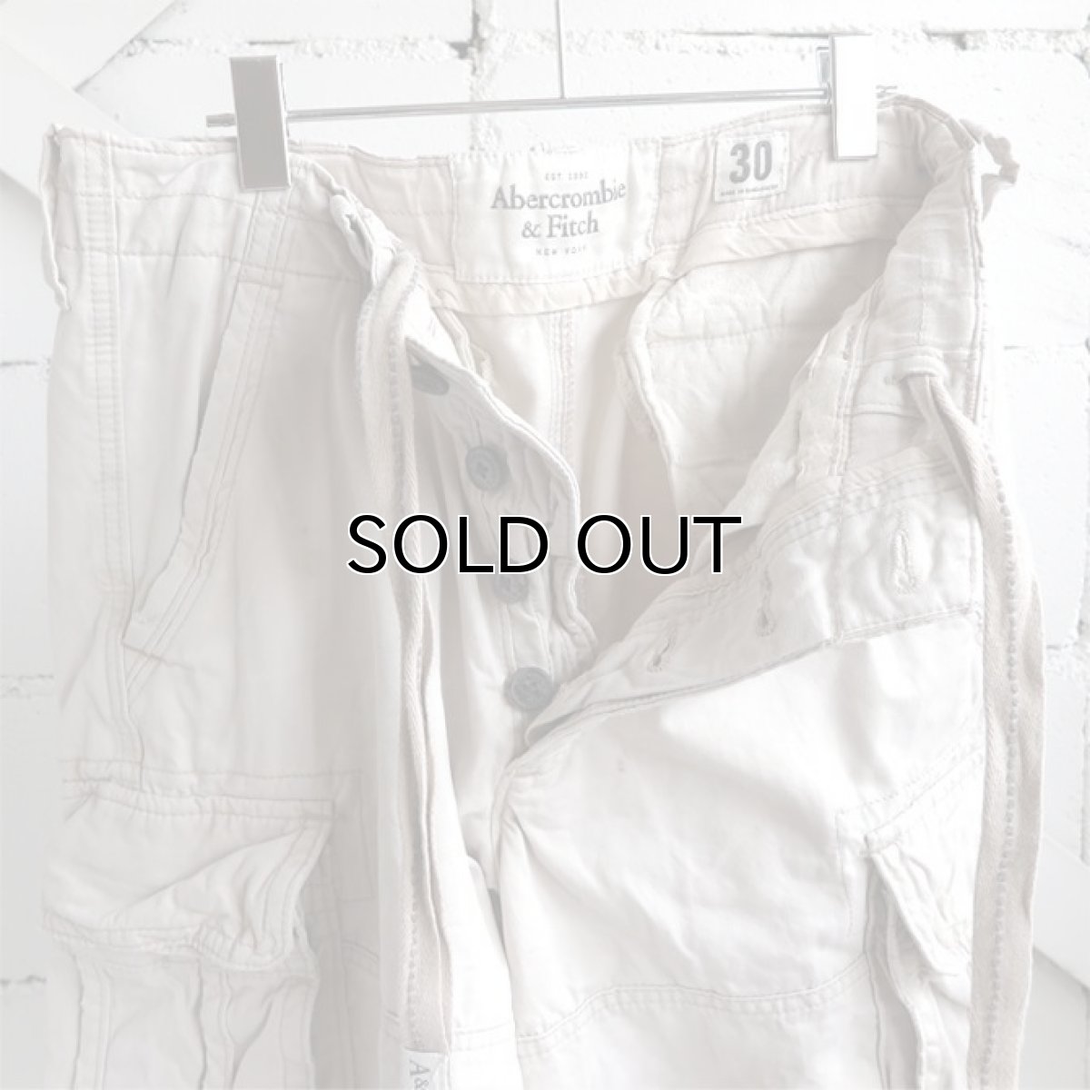 画像5: "Abercrombie & Fitch" Chino Cargo Shorts　IVORY　size W34INCH (5)