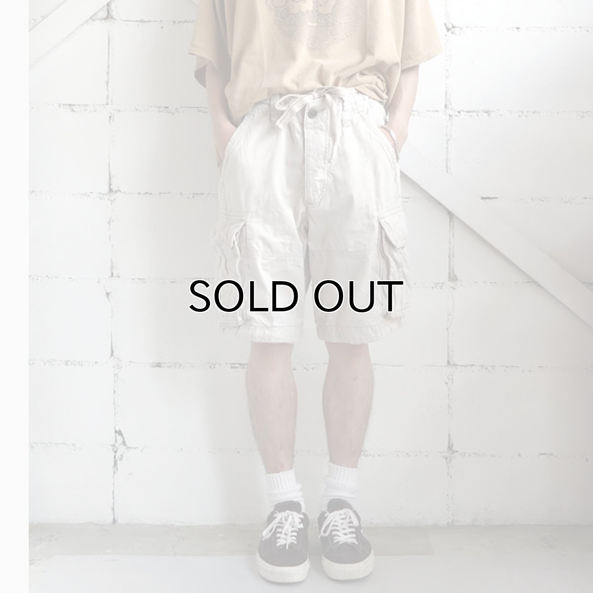 画像3: "Abercrombie & Fitch" Chino Cargo Shorts　IVORY　size W34INCH (3)