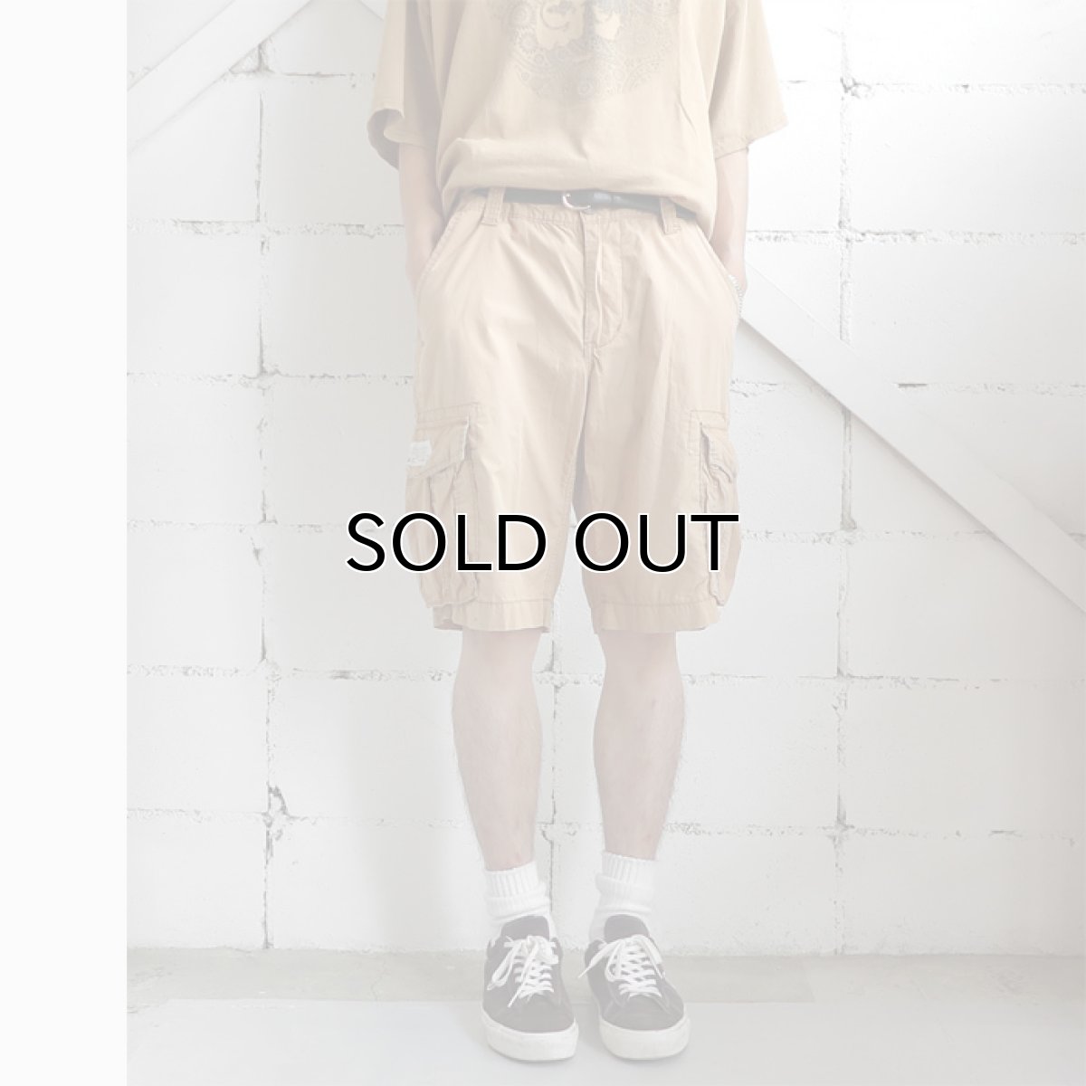 画像3: "POLO JEANS" Cotton Poplin Cargo Shorts　BEIGE　size W34INCH (3)