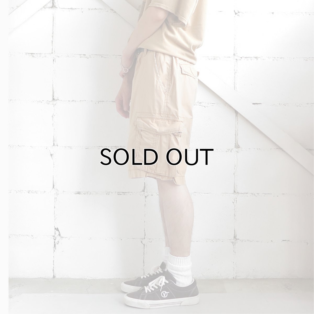 画像4: "POLO JEANS" Cotton Poplin Cargo Shorts　BEIGE　size W34INCH (4)