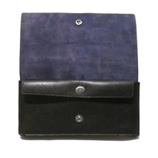 画像5: "JUTTA NEUMANN" Leather Wallet "Waiter's Wallet" -長財布-　color : Black / Purple (5)