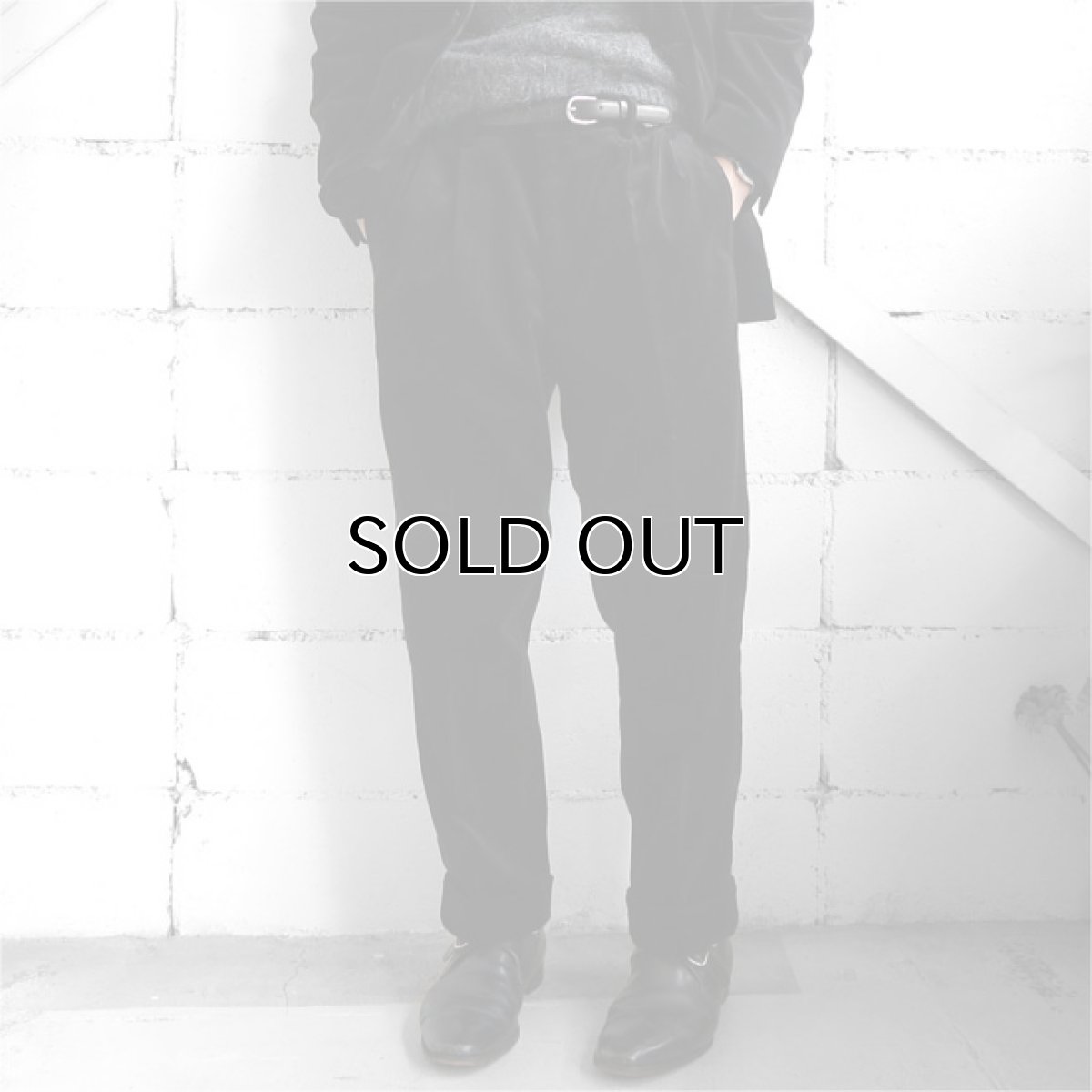 画像8: Riprap "Two Tuck Slacks" -9W Cotton Cords- color BLACK size SMALL, MEDIUM, LARGE (8)