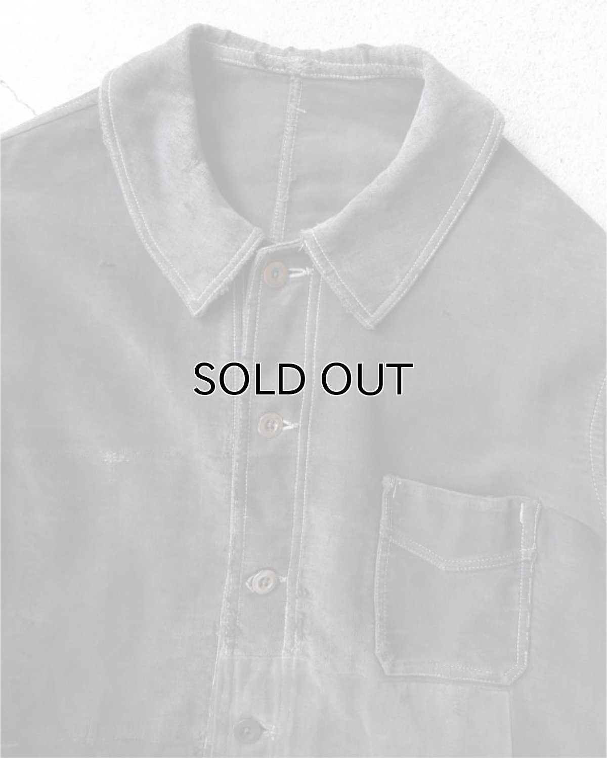 画像4: 1930's~ FRANCE  Black Moleskin Work Jacket　size L (4)