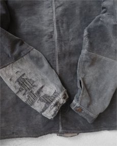 画像8: 1930's~ FRANCE  Black Moleskin Work Jacket　size L (8)