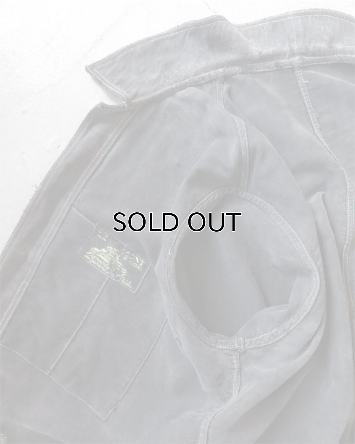 画像3: 1930's~ FRANCE  Black Moleskin Work Jacket　size L (3)