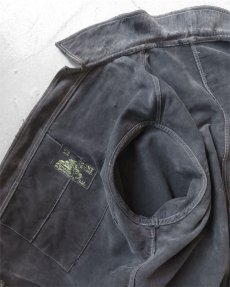 画像3: 1930's~ FRANCE  Black Moleskin Work Jacket　size L (3)