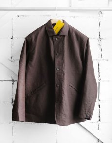 画像1: Riprap "STREAMLINE COAT" -PAPER/LINEN WEATHER-　color DARK BROWN (1)