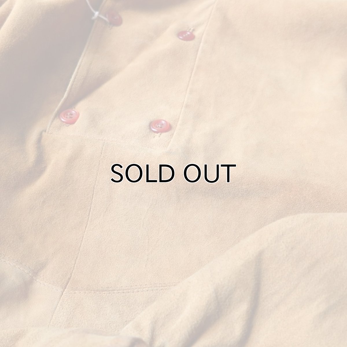 画像8: 1980's "Yves Saint Laurent" Nubuck Leather Pullover Jacket　LIGHT BROWN　size M-L (8)