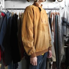 画像10: 1980's "Yves Saint Laurent" Nubuck Leather Pullover Jacket　LIGHT BROWN　size M-L (10)