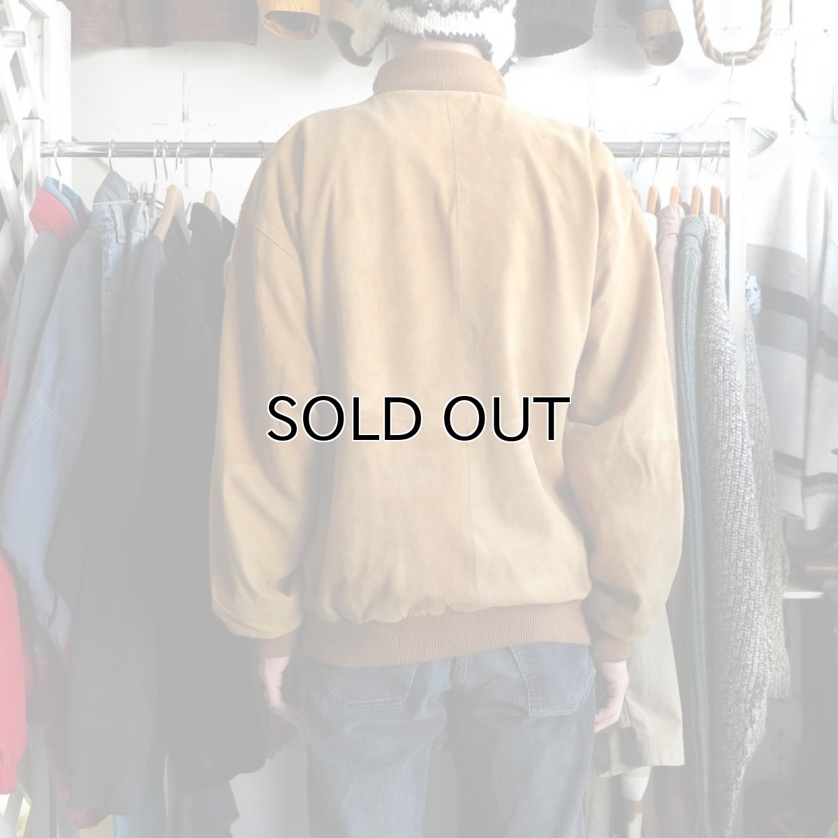 画像11: 1980's "Yves Saint Laurent" Nubuck Leather Pullover Jacket　LIGHT BROWN　size M-L (11)