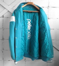 画像4: "PELLE PELLE" Melton Wool Stadium Jacket　TURQUOISE BLUE　size 3XL (4)