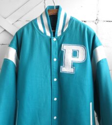 画像3: "PELLE PELLE" Melton Wool Stadium Jacket　TURQUOISE BLUE　size 3XL (3)